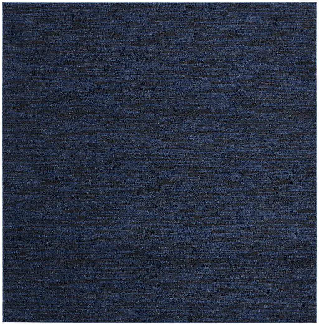5' Midnight Blue Square Indoor Outdoor Area Rug - Homeroots - Flyclothing LLC