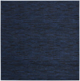 5' Midnight Blue Square Indoor Outdoor Area Rug - Homeroots - Flyclothing LLC