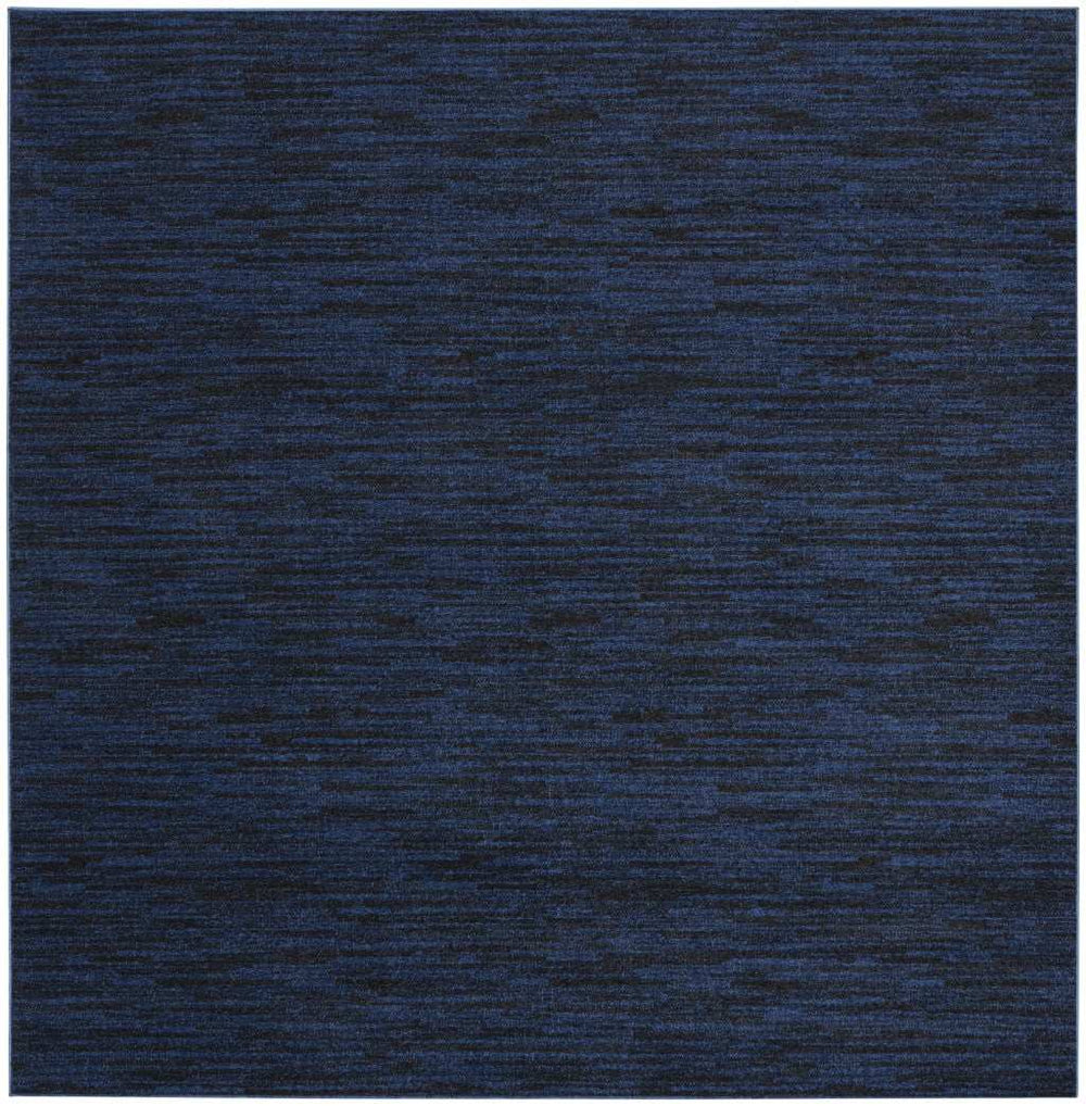 5' Midnight Blue Square Indoor Outdoor Area Rug - Homeroots - Flyclothing LLC