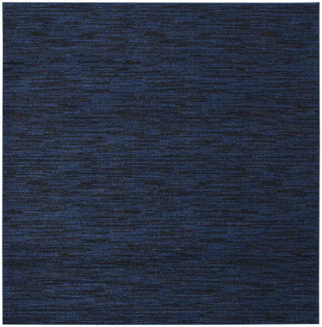 5' Midnight Blue Square Indoor Outdoor Area Rug - Homeroots - Flyclothing LLC