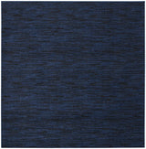 5' Midnight Blue Square Indoor Outdoor Area Rug - Homeroots - Flyclothing LLC