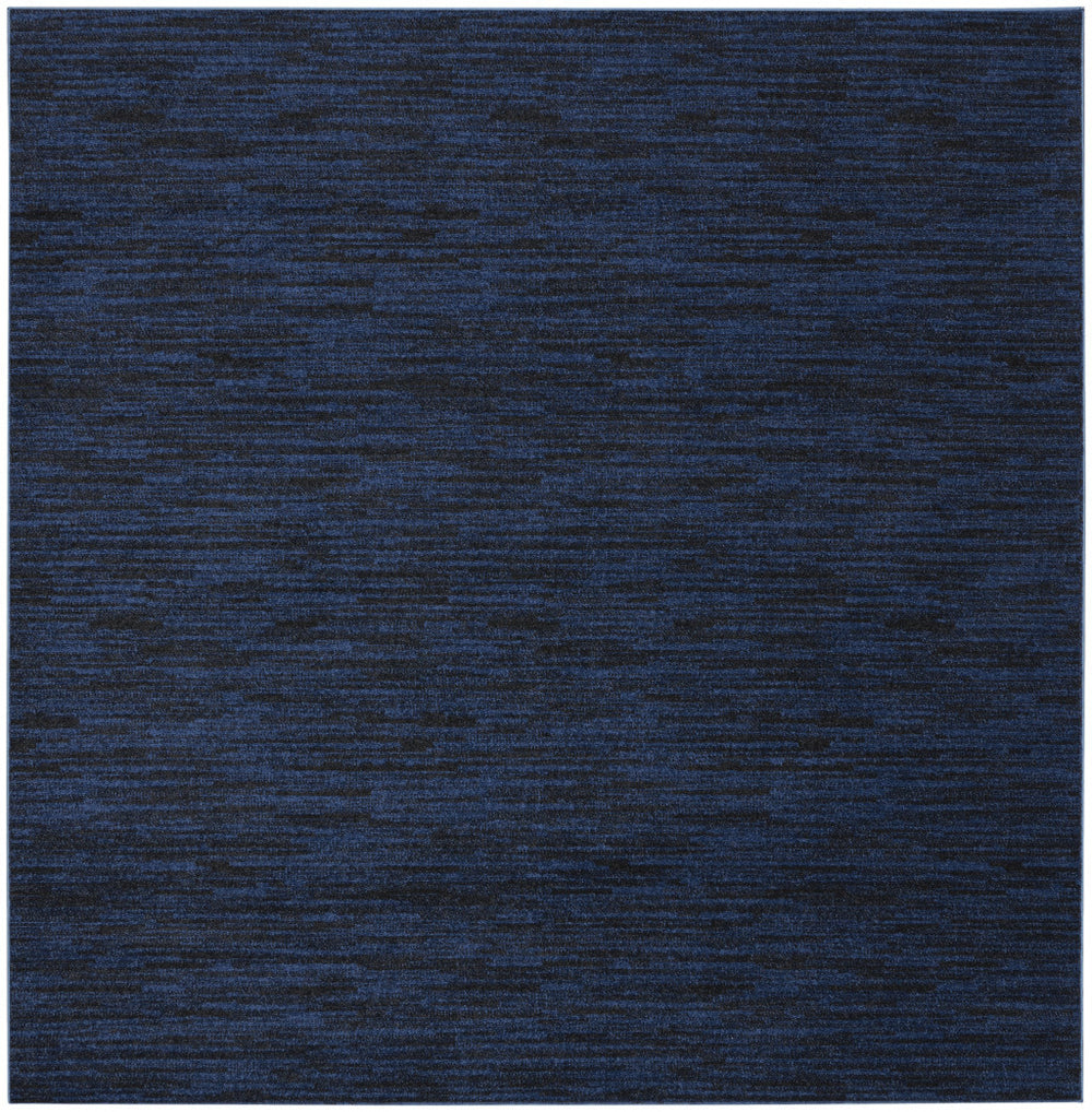 5' Midnight Blue Square Indoor Outdoor Area Rug - Homeroots