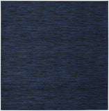 5' Midnight Blue Square Indoor Outdoor Area Rug - Homeroots
