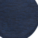 6' X 6' Midnight Blue Round Non Skid Indoor Outdoor Area Rug - Homeroots