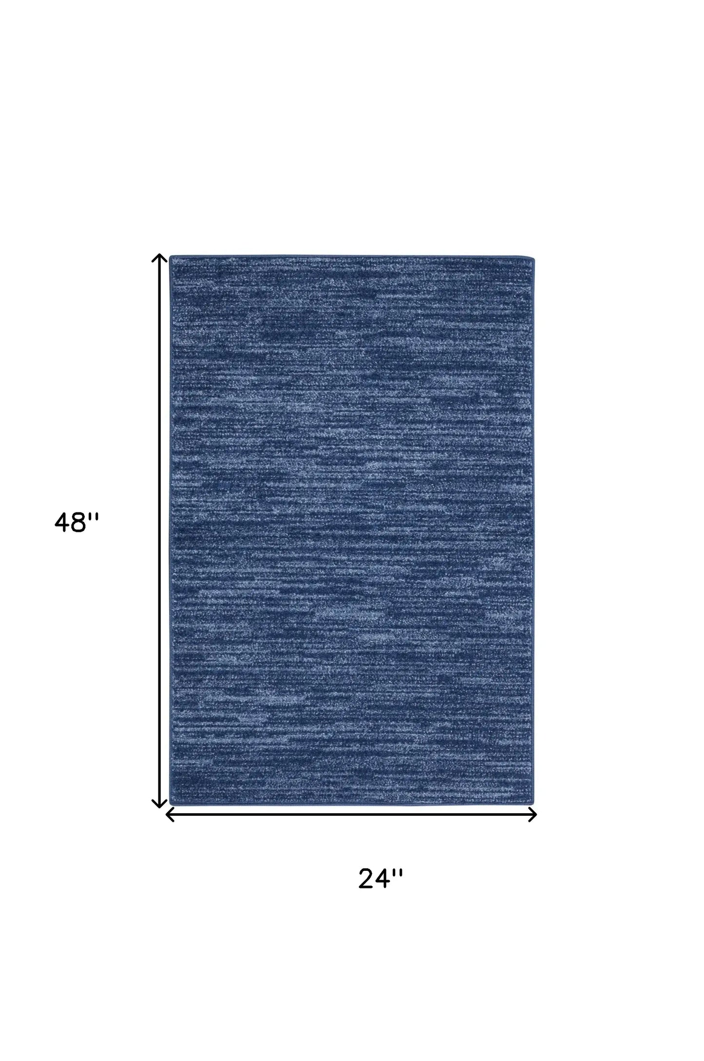2' X 4' Navy Blue Non Skid Indoor Outdoor Runner Rug - Homeroots - Flyclothing LLC