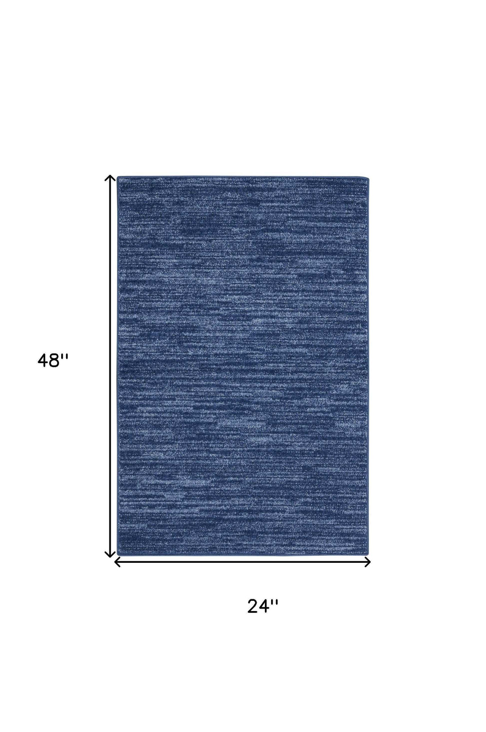 2' X 4' Navy Blue Non Skid Indoor Outdoor Runner Rug - Homeroots - Flyclothing LLC