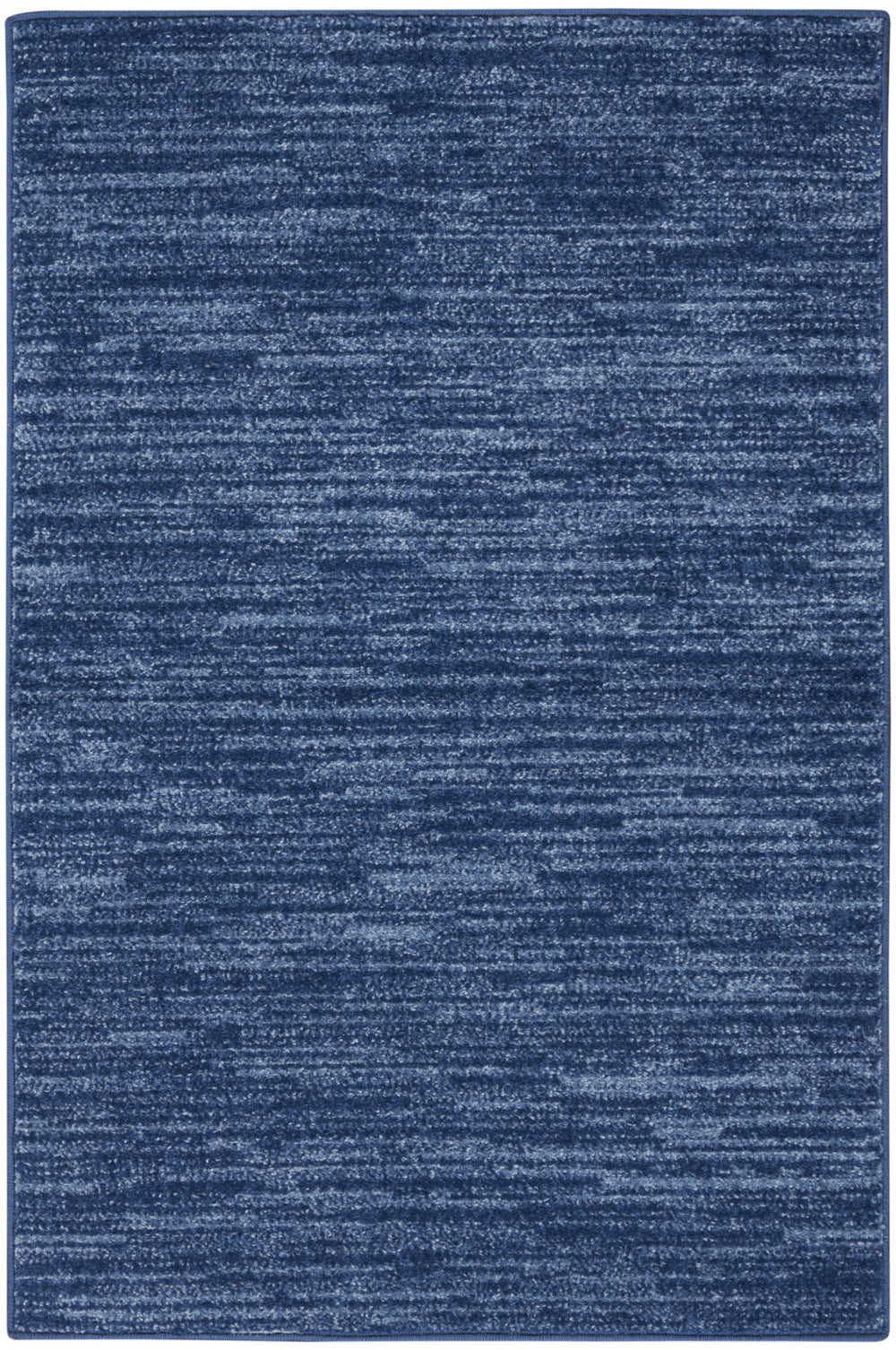 2' X 4' Navy Blue Non Skid Indoor Outdoor Runner Rug - Homeroots