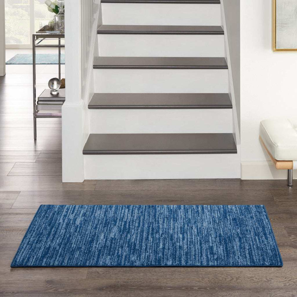 2' X 4' Navy Blue Non Skid Indoor Outdoor Runner Rug - Homeroots - Flyclothing LLC