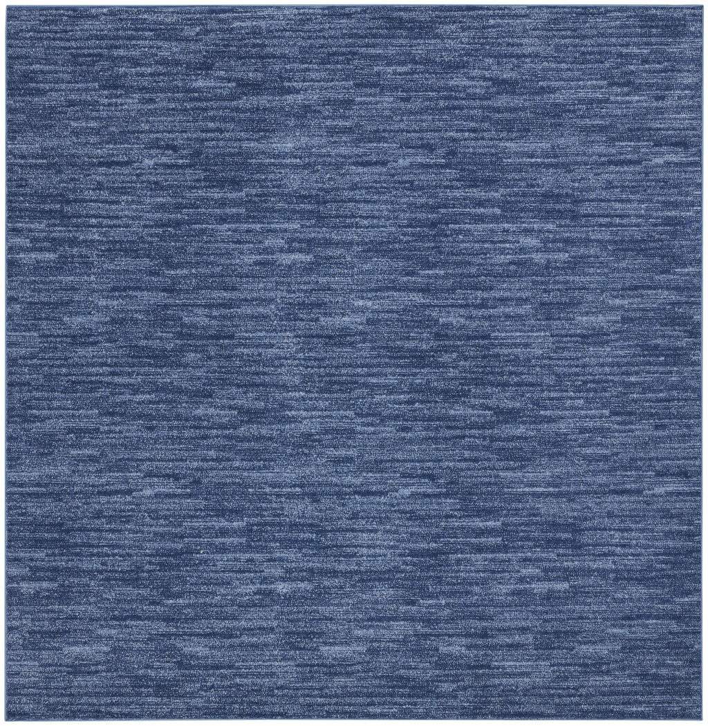 5' X 5' Navy Blue Square Non Skid Indoor Outdoor Area Rug - Homeroots - Flyclothing LLC