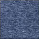 5' X 5' Navy Blue Square Non Skid Indoor Outdoor Area Rug - Homeroots - Flyclothing LLC