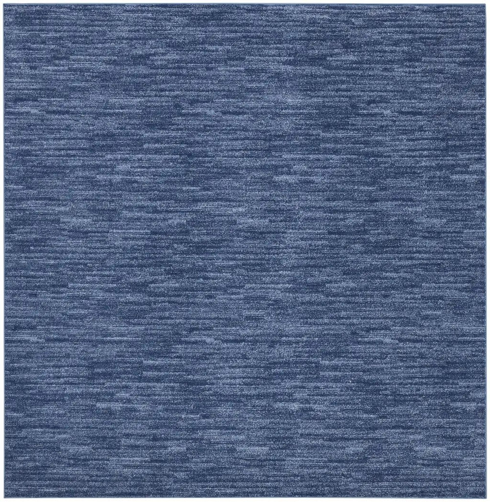 5' X 5' Navy Blue Square Non Skid Indoor Outdoor Area Rug - Homeroots