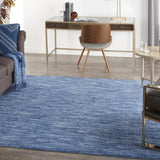 5' X 5' Navy Blue Square Non Skid Indoor Outdoor Area Rug - Homeroots - Flyclothing LLC