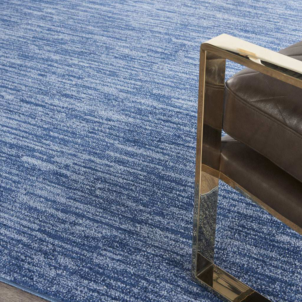 5' X 5' Navy Blue Square Non Skid Indoor Outdoor Area Rug - Homeroots - Flyclothing LLC