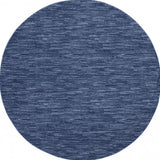 6' X 6' Navy Blue Round Non Skid Indoor Outdoor Area Rug - Homeroots - Flyclothing LLC