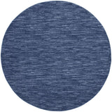 6' X 6' Navy Blue Round Non Skid Indoor Outdoor Area Rug - Homeroots - Flyclothing LLC