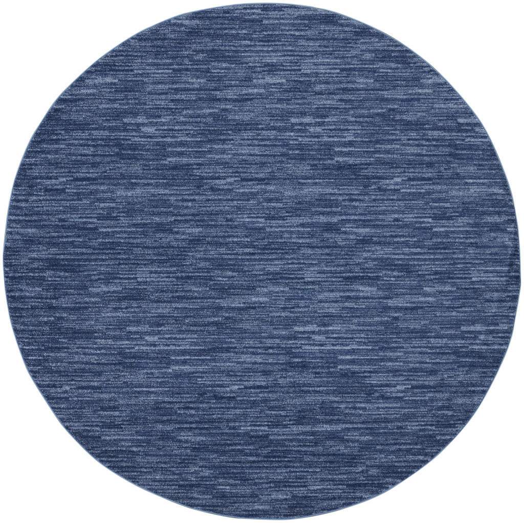 6' X 6' Navy Blue Round Non Skid Indoor Outdoor Area Rug - Homeroots - Flyclothing LLC