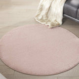 4' X 4' Pink Round Non Skid Indoor Outdoor Area Rug - Homeroots - Flyclothing LLC