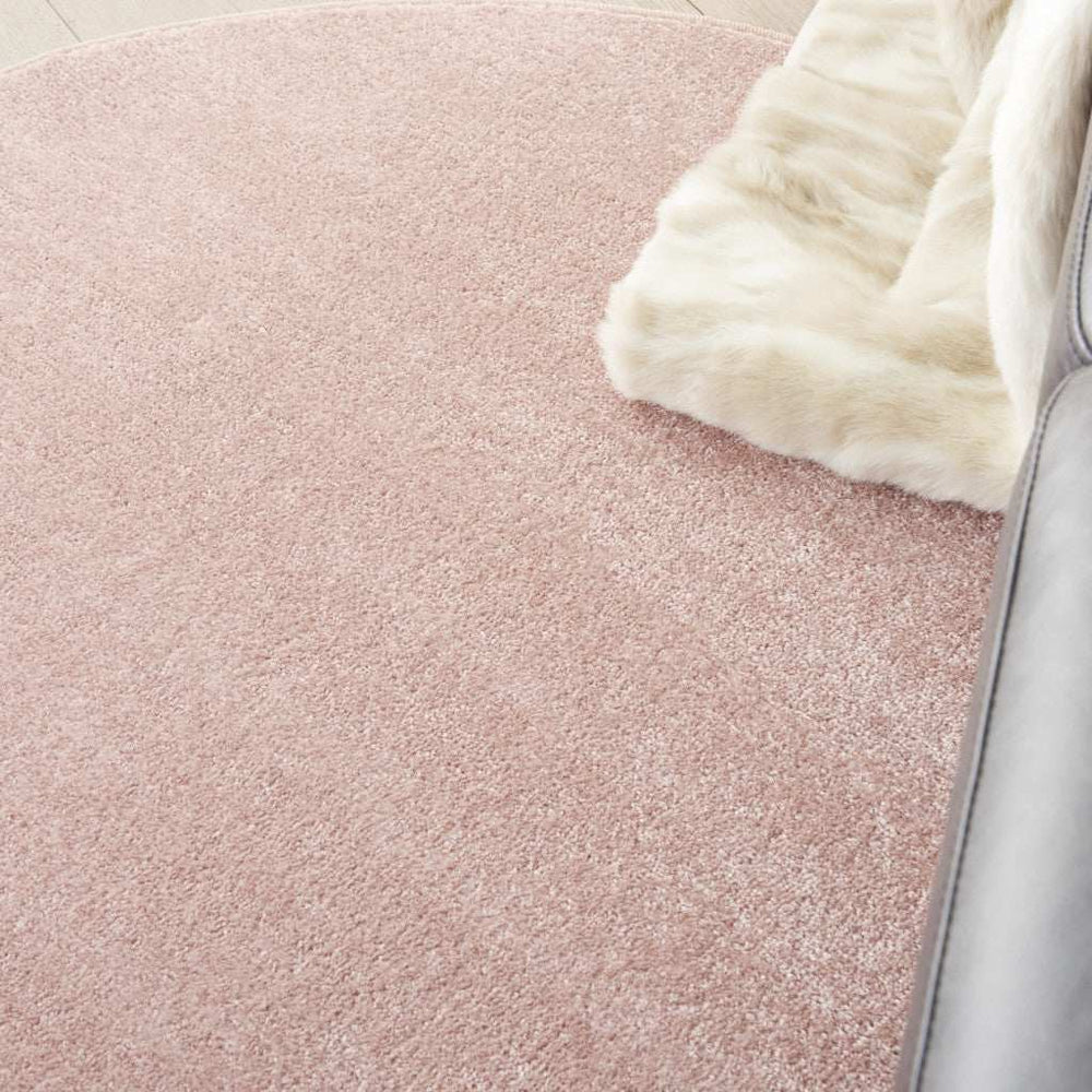 4' X 4' Pink Round Non Skid Indoor Outdoor Area Rug - Homeroots - Flyclothing LLC