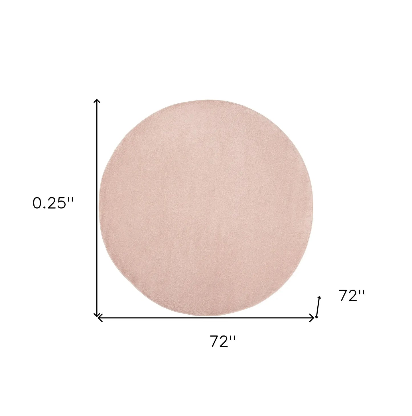 6' X 6' Pink Round Non Skid Indoor Outdoor Area Rug - Homeroots - Flyclothing LLC