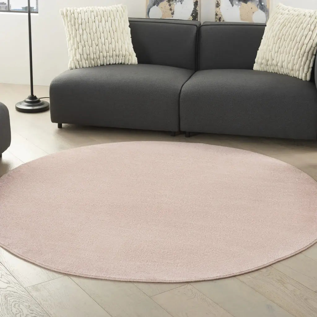 6' X 6' Pink Round Non Skid Indoor Outdoor Area Rug - Homeroots - Flyclothing LLC