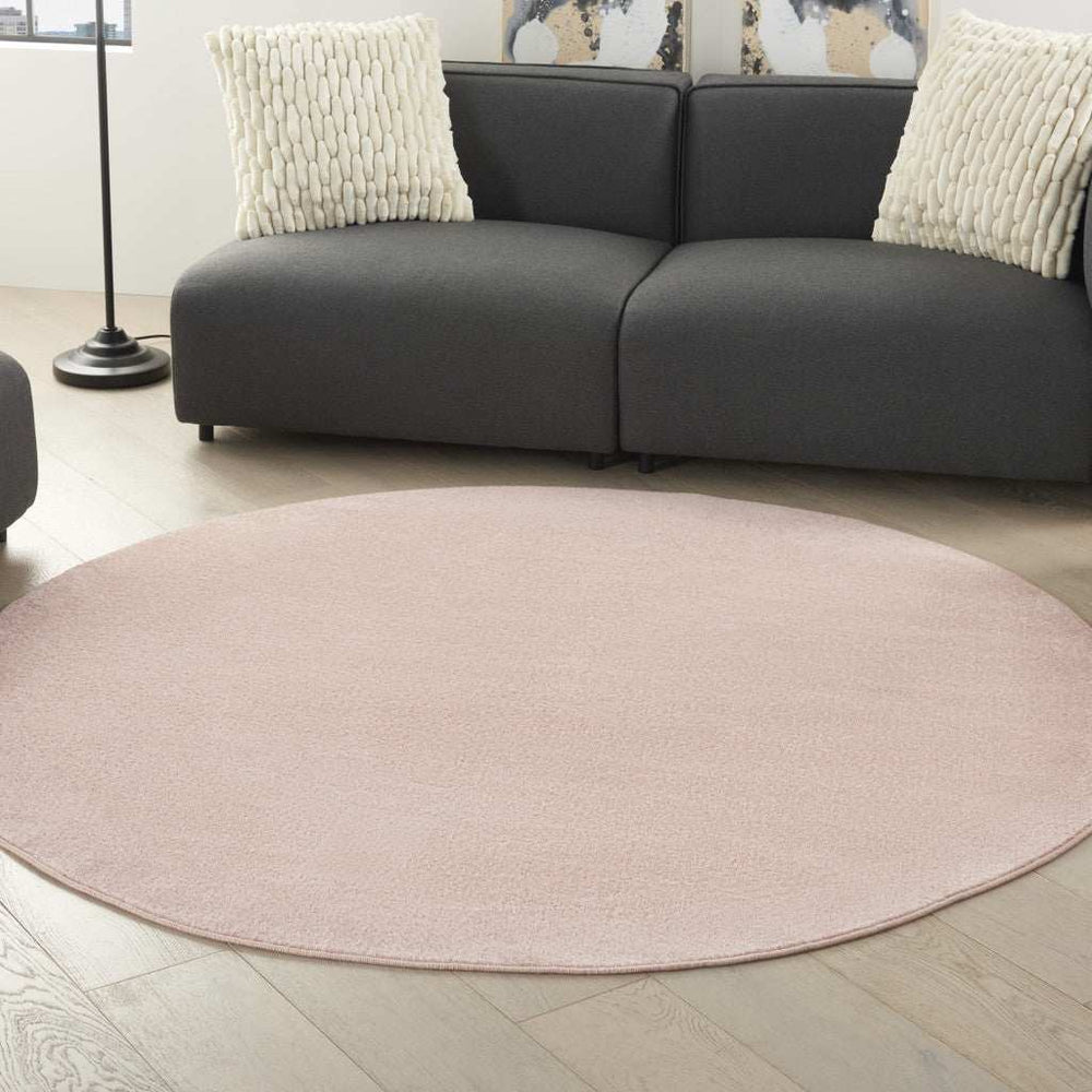 6' X 6' Pink Round Non Skid Indoor Outdoor Area Rug - Homeroots - Flyclothing LLC