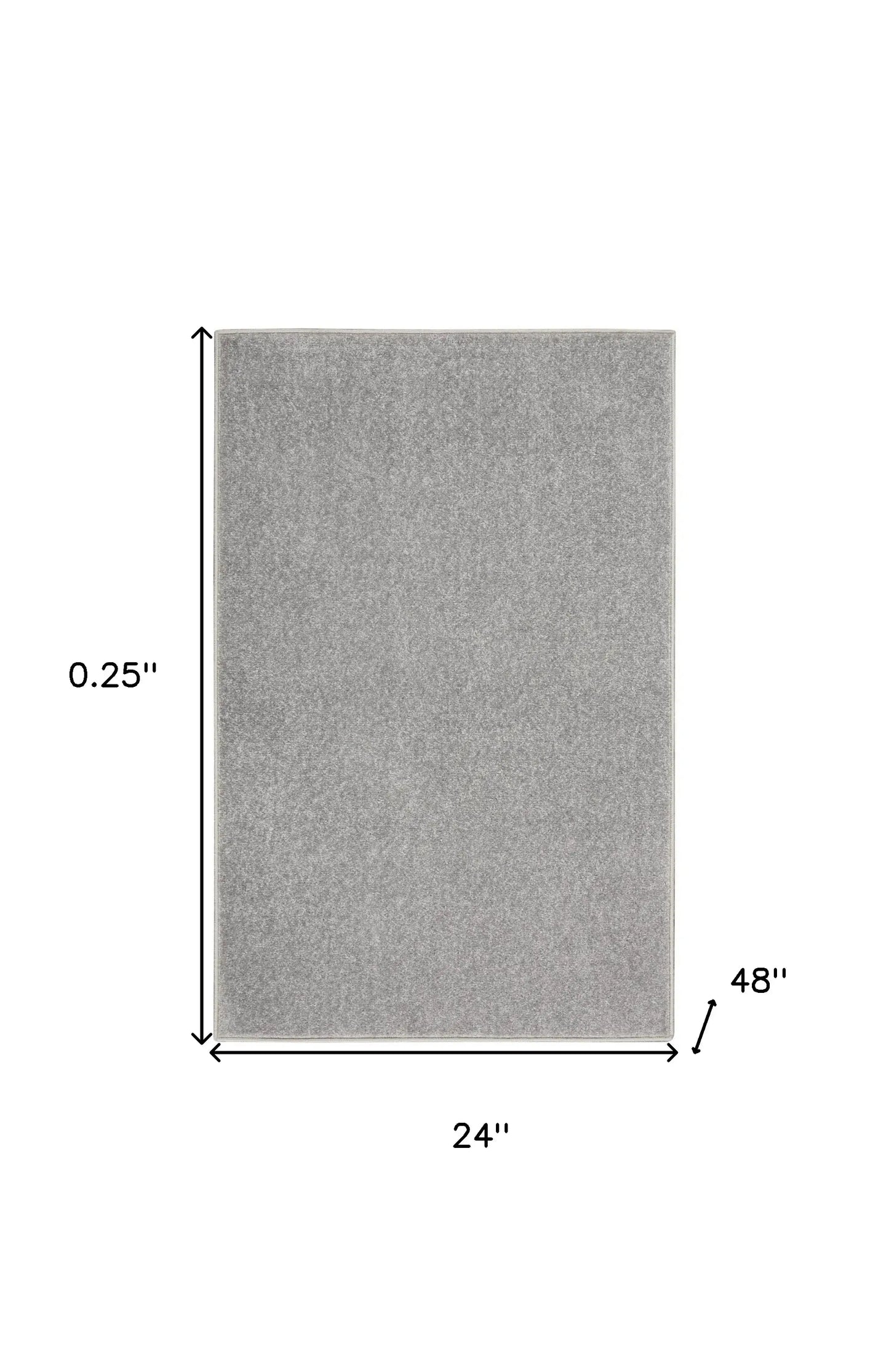 2' X 4' Silver Grey Non Skid Indoor Outdoor Runner Rug - Homeroots - Flyclothing LLC