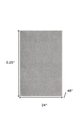 2' X 4' Silver Grey Non Skid Indoor Outdoor Runner Rug - Homeroots - Flyclothing LLC