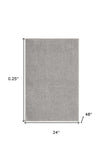 2' X 4' Silver Grey Non Skid Indoor Outdoor Runner Rug - Homeroots - Flyclothing LLC