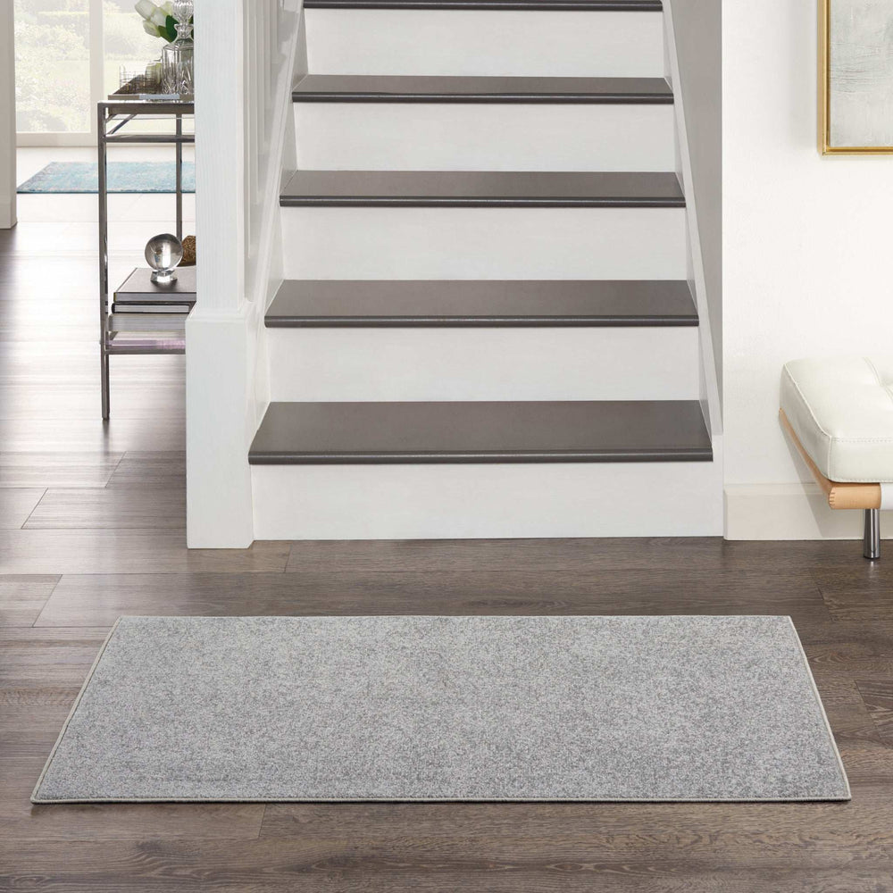 2' X 4' Silver Grey Non Skid Indoor Outdoor Runner Rug - Homeroots - Flyclothing LLC