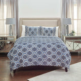 Indigo Queen 100% Cotton 300 Thread Count Machine Washable Down Alternative Comforter - Homeroots - Flyclothing LLC