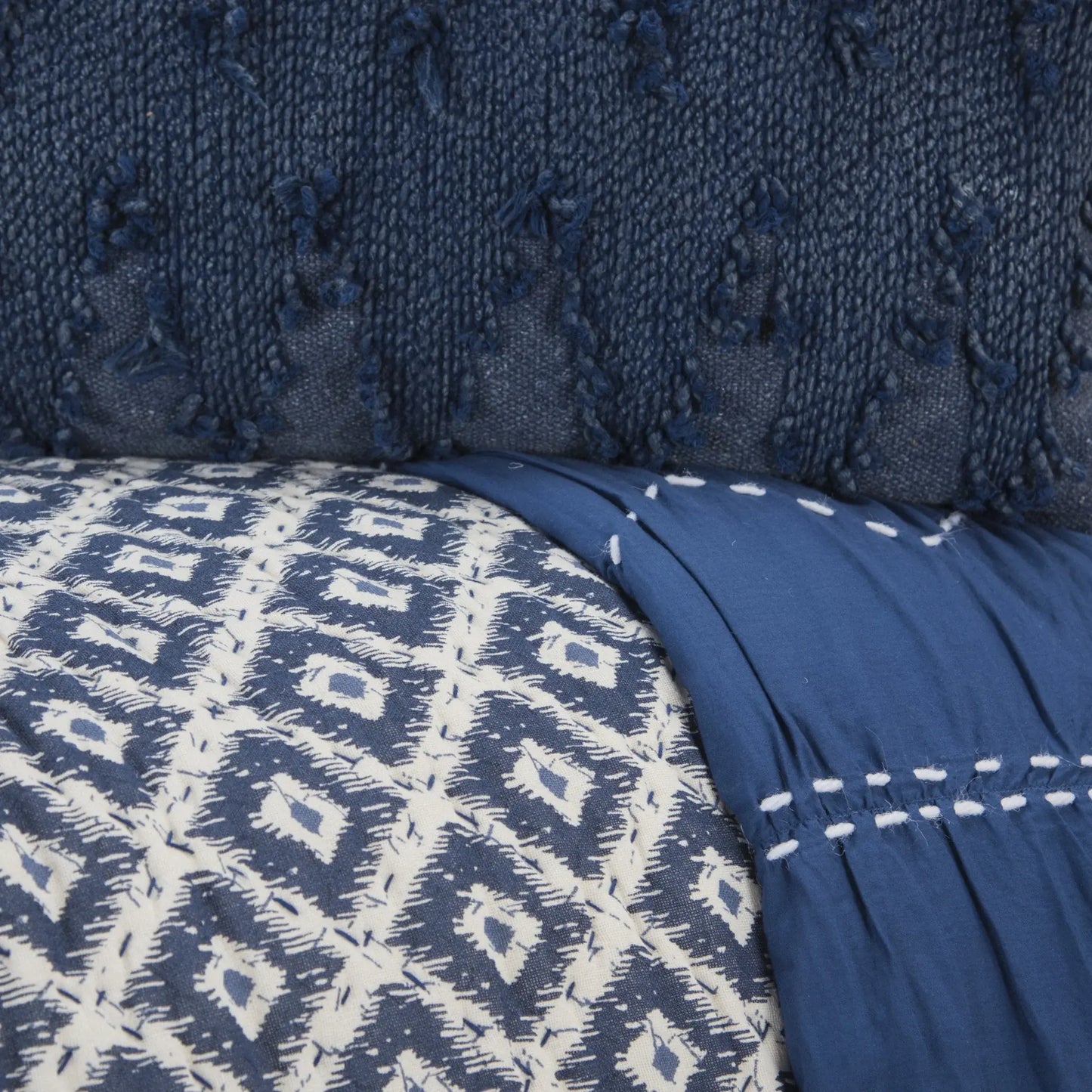Indigo Queen 100% Cotton 300 Thread Count Machine Washable Down Alternative Comforter - Homeroots - Flyclothing LLC