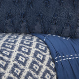 Indigo Queen 100% Cotton 300 Thread Count Machine Washable Down Alternative Comforter - Homeroots - Flyclothing LLC