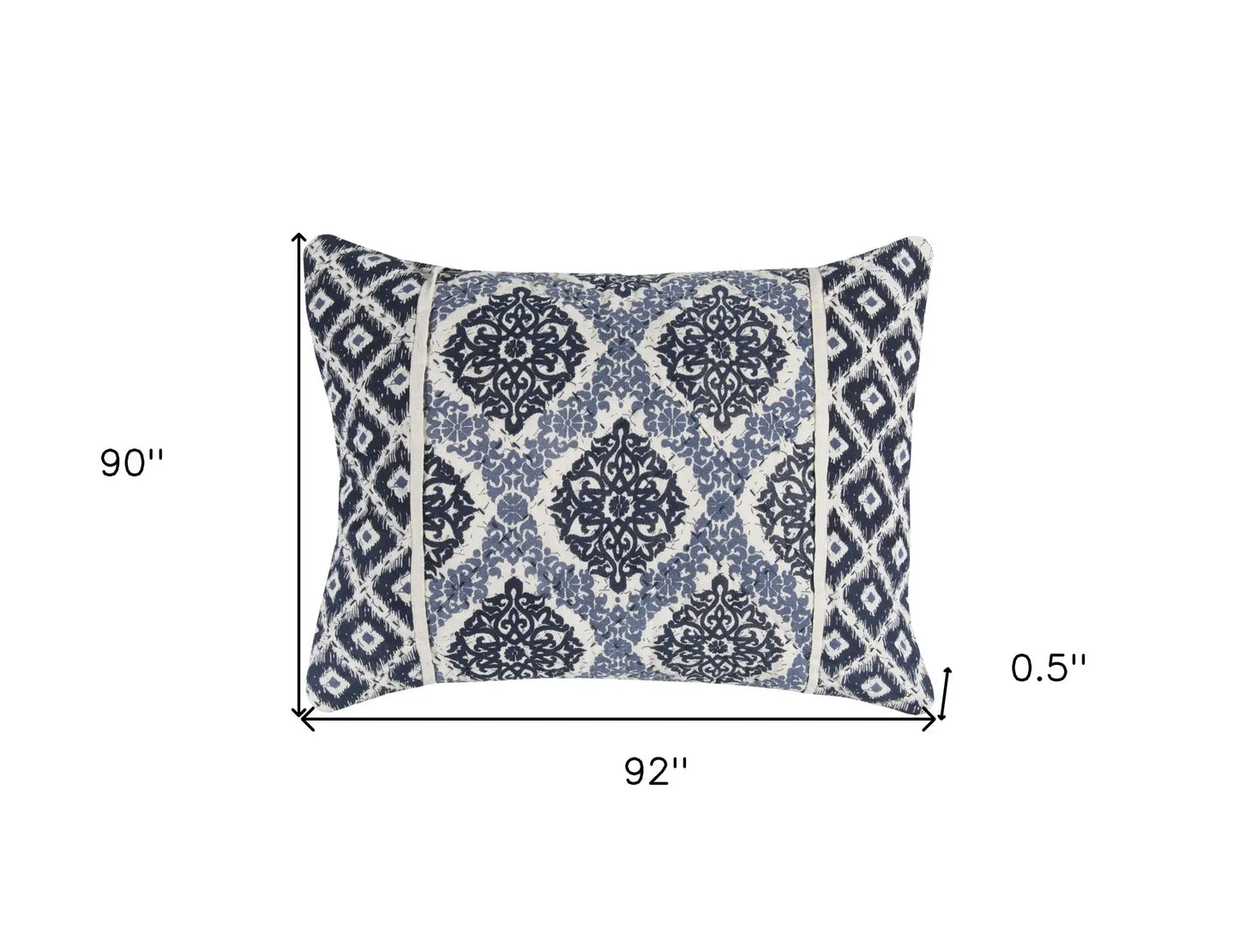 Indigo Queen 100% Cotton 300 Thread Count Machine Washable Down Alternative Comforter - Homeroots - Flyclothing LLC