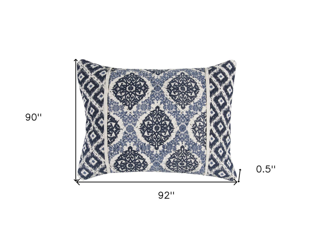 Indigo Queen 100% Cotton 300 Thread Count Machine Washable Down Alternative Comforter - Homeroots - Flyclothing LLC