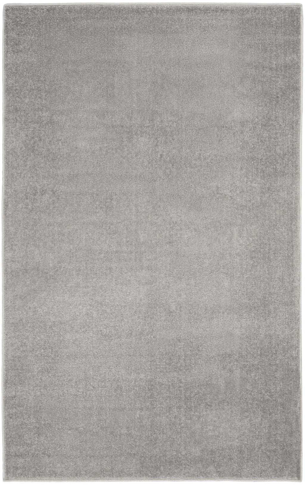 3' X 5' Silver Grey Non Skid Indoor Outdoor Area Rug - Homeroots - Flyclothing LLC