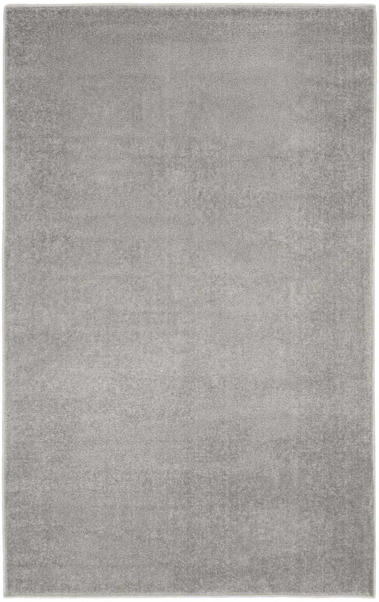 3' X 5' Silver Grey Non Skid Indoor Outdoor Area Rug - Homeroots - Flyclothing LLC