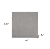 5' X 5' Silver Grey Square Non Skid Indoor Outdoor Area Rug - Homeroots - Flyclothing LLC
