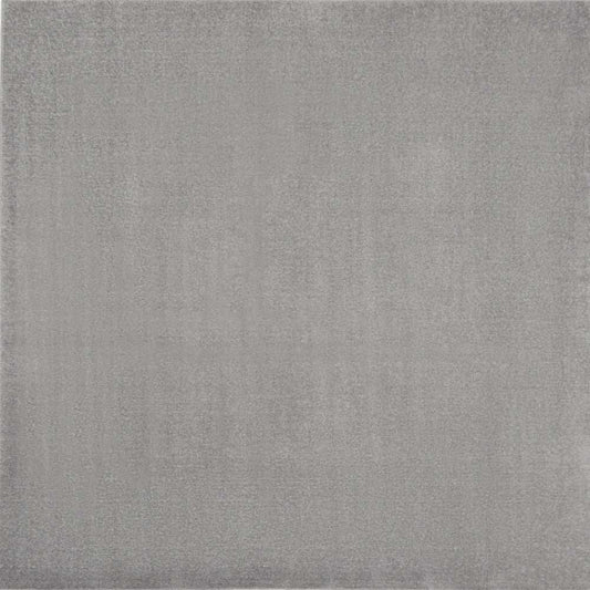 5' X 5' Silver Grey Square Non Skid Indoor Outdoor Area Rug - Homeroots - Flyclothing LLC