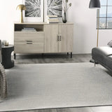5' X 5' Silver Grey Square Non Skid Indoor Outdoor Area Rug - Homeroots - Flyclothing LLC