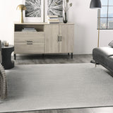 5' X 5' Silver Grey Square Non Skid Indoor Outdoor Area Rug - Homeroots