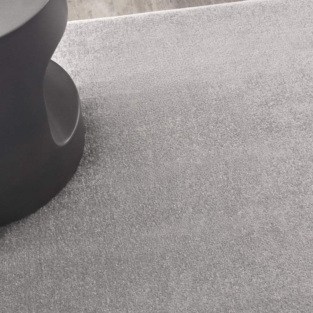 5' X 5' Silver Grey Square Non Skid Indoor Outdoor Area Rug - Homeroots - Flyclothing LLC