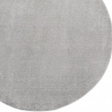 6' X 6' Silver Grey Round Non Skid Indoor Outdoor Area Rug - Homeroots