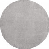 6' X 6' Silver Grey Round Non Skid Indoor Outdoor Area Rug - Homeroots - Flyclothing LLC
