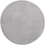 6' X 6' Silver Grey Round Non Skid Indoor Outdoor Area Rug - Homeroots - Flyclothing LLC