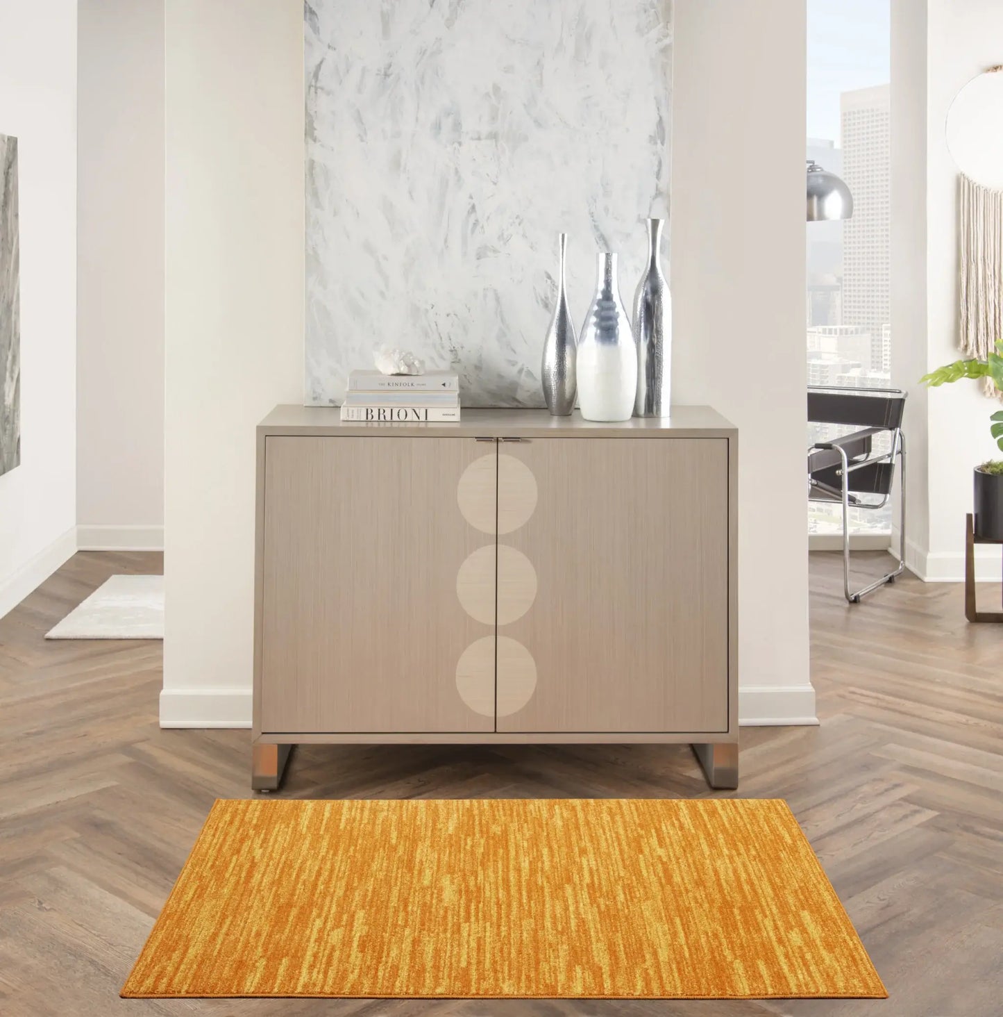 3' X 5' Sunburst Non Skid Indoor Outdoor Area Rug - Homeroots - Flyclothing LLC