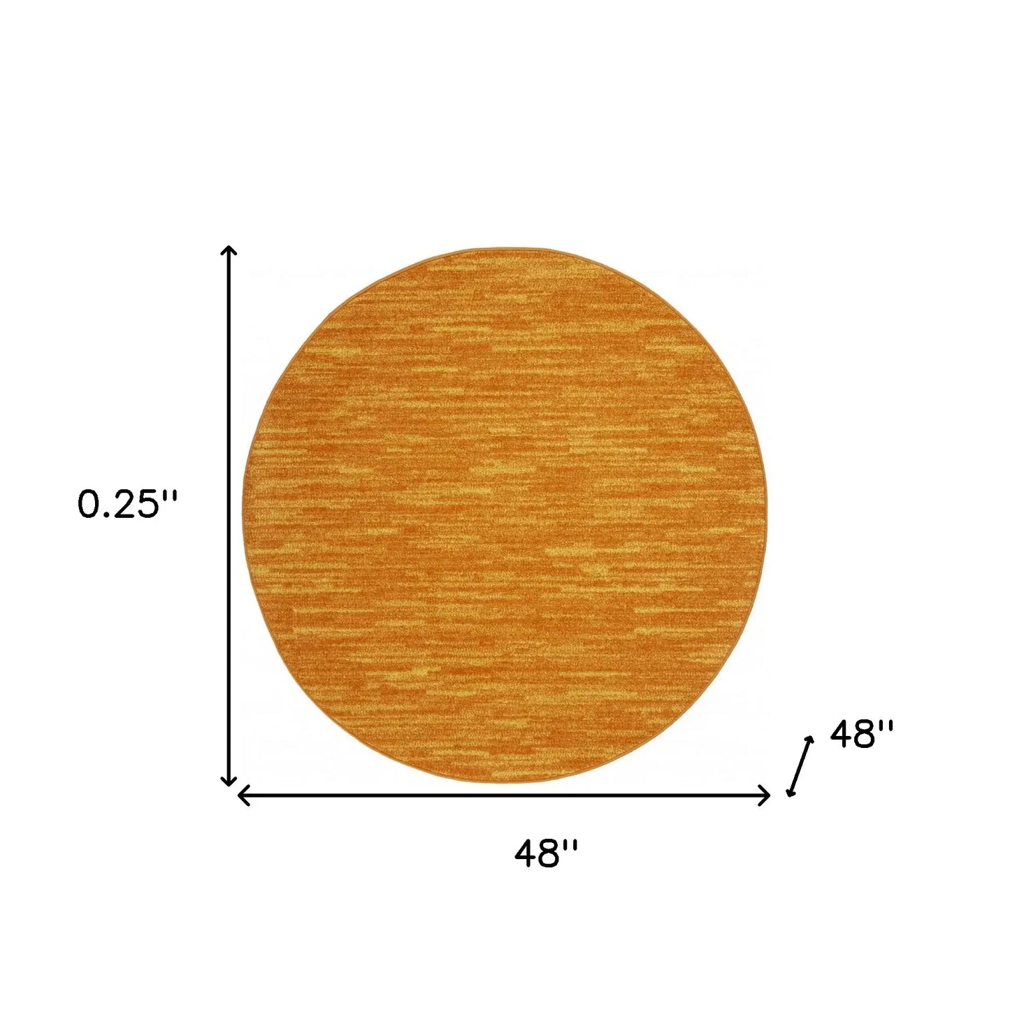 4' X 4' Sunburst Round Non Skid Indoor Outdoor Area Rug - Homeroots - Flyclothing LLC