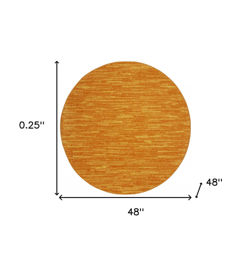 4' X 4' Sunburst Round Non Skid Indoor Outdoor Area Rug - Homeroots - Flyclothing LLC