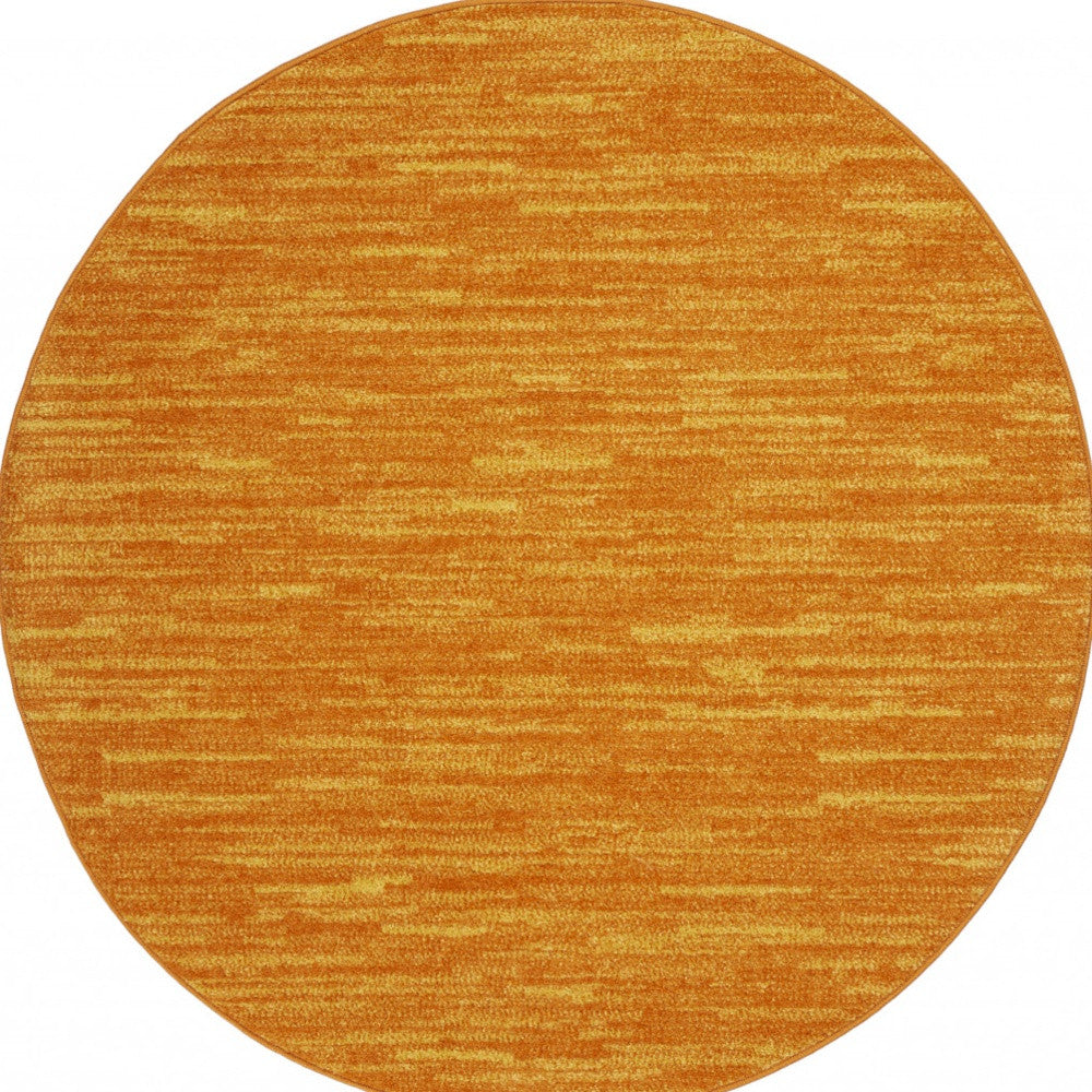 4' X 4' Sunburst Round Non Skid Indoor Outdoor Area Rug - Homeroots