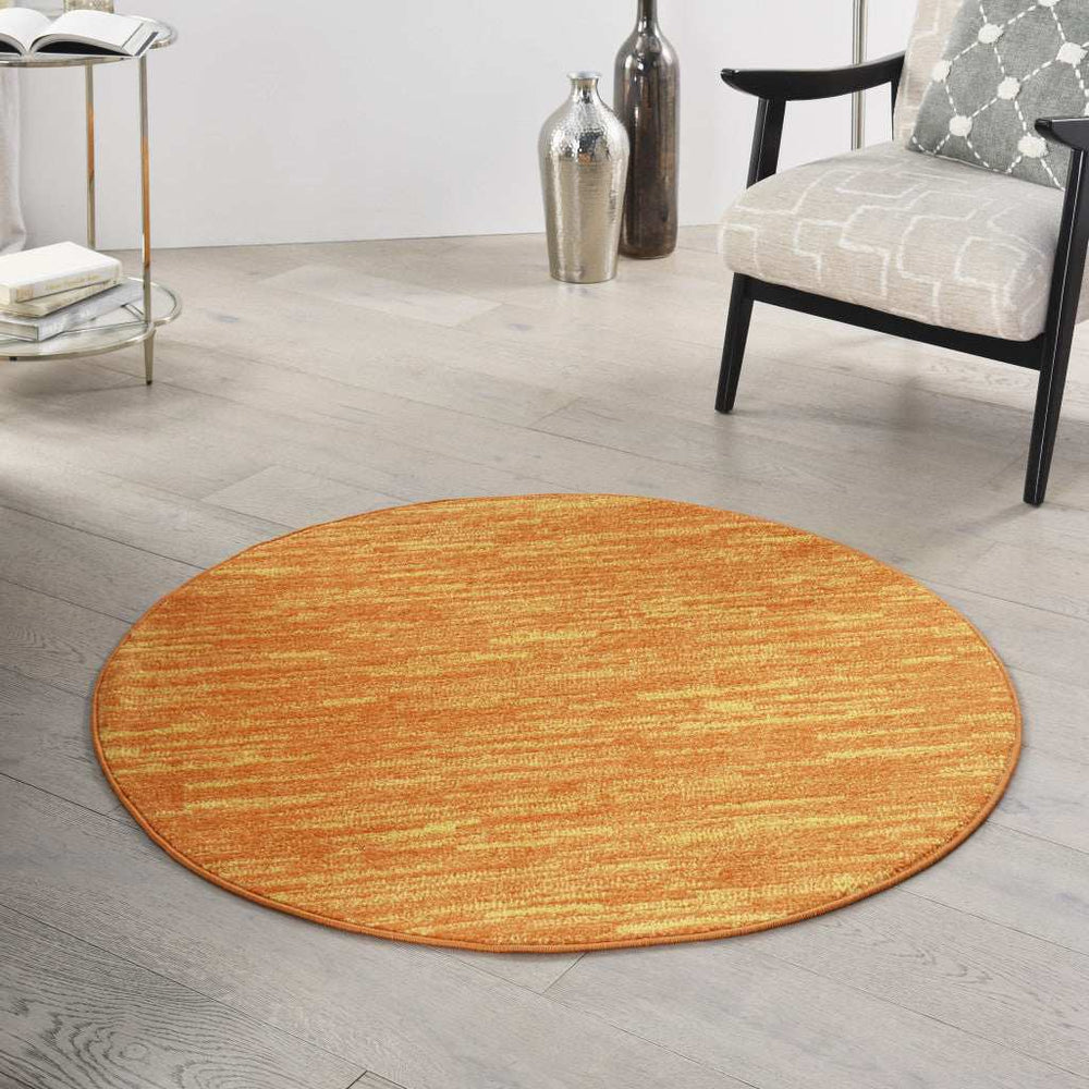 4' X 4' Sunburst Round Non Skid Indoor Outdoor Area Rug - Homeroots - Flyclothing LLC