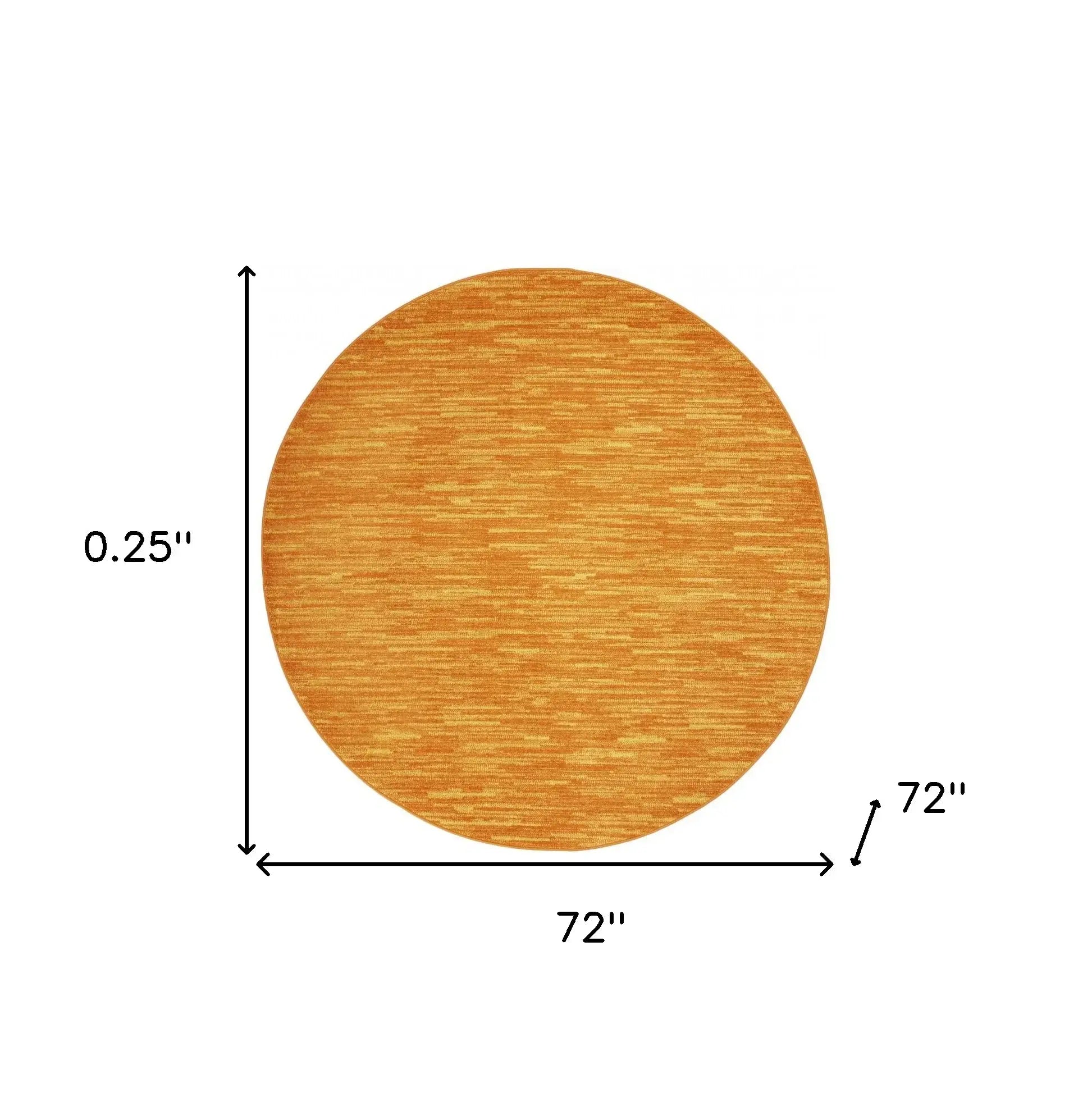 6' X 6' Sunburst Round Non Skid Indoor Outdoor Area Rug - Homeroots - Flyclothing LLC